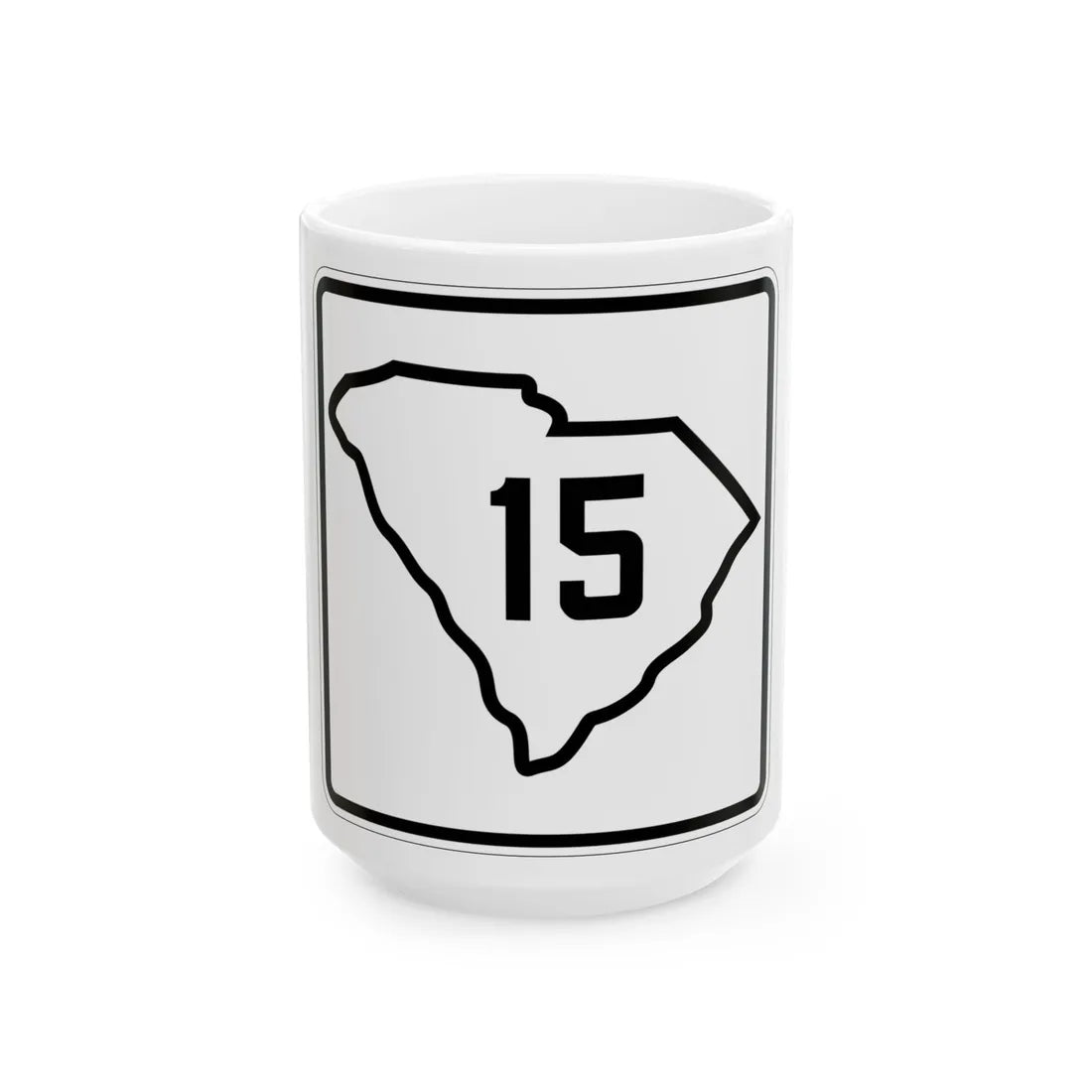 SC-15 1926 (South Carolina) (Road Sign) White Coffee Mug 15oz - Go Mug Yourself
