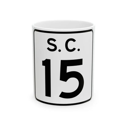 SC-15 (South Carolina) (Road Sign) White Coffee Mug 11oz - Go Mug Yourself