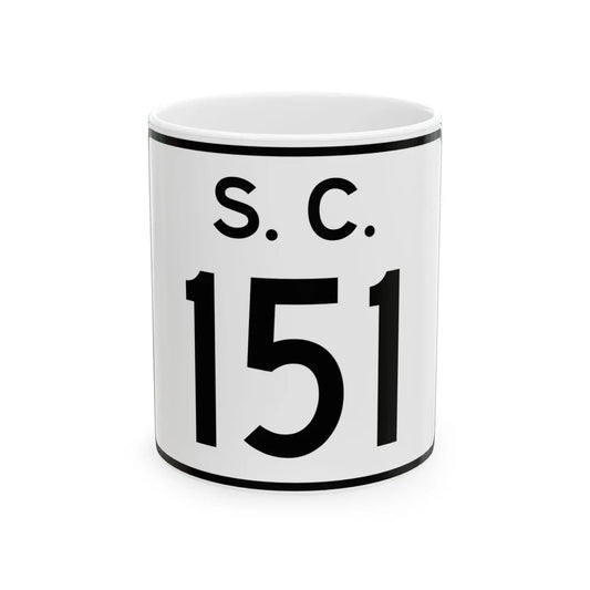 SC-151 (South Carolina) (Road Sign) White Coffee Mug 11oz - Go Mug Yourself
