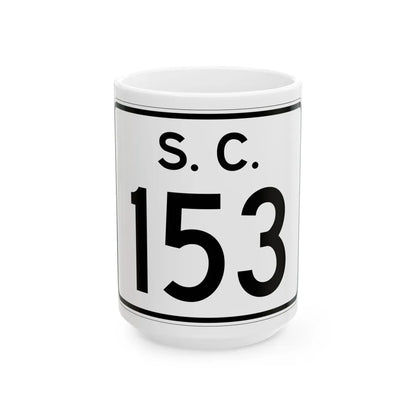 SC-153 (South Carolina) (Road Sign) White Coffee Mug 15oz - Go Mug Yourself