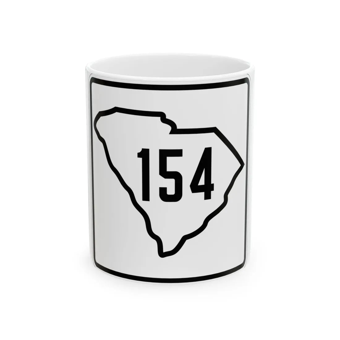 SC-154 1926 (South Carolina) (Road Sign) White Coffee Mug 11oz - Go Mug Yourself