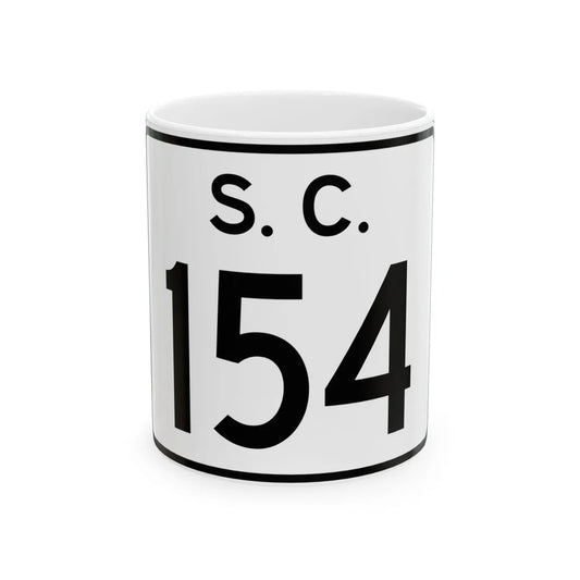 SC-154 (South Carolina) (Road Sign) White Coffee Mug 11oz - Go Mug Yourself