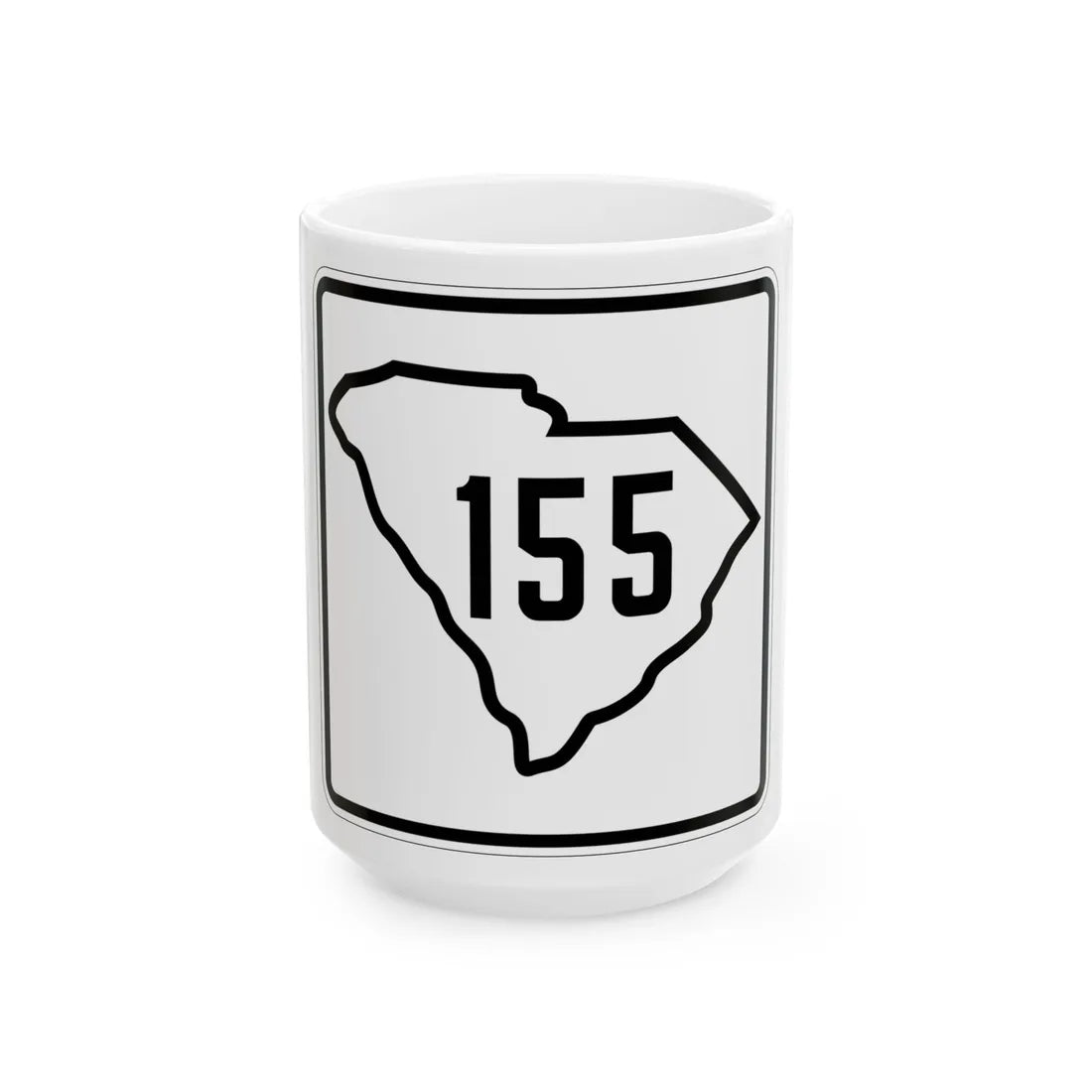 SC-155 1926 (South Carolina) (Road Sign) White Coffee Mug 15oz - Go Mug Yourself