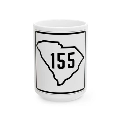 SC-155 1926 (South Carolina) (Road Sign) White Coffee Mug 15oz - Go Mug Yourself