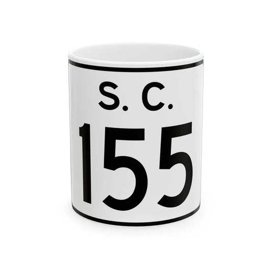 SC-155 (South Carolina) (Road Sign) White Coffee Mug 11oz - Go Mug Yourself