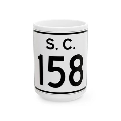 SC-158 (South Carolina) (Road Sign) White Coffee Mug 15oz - Go Mug Yourself