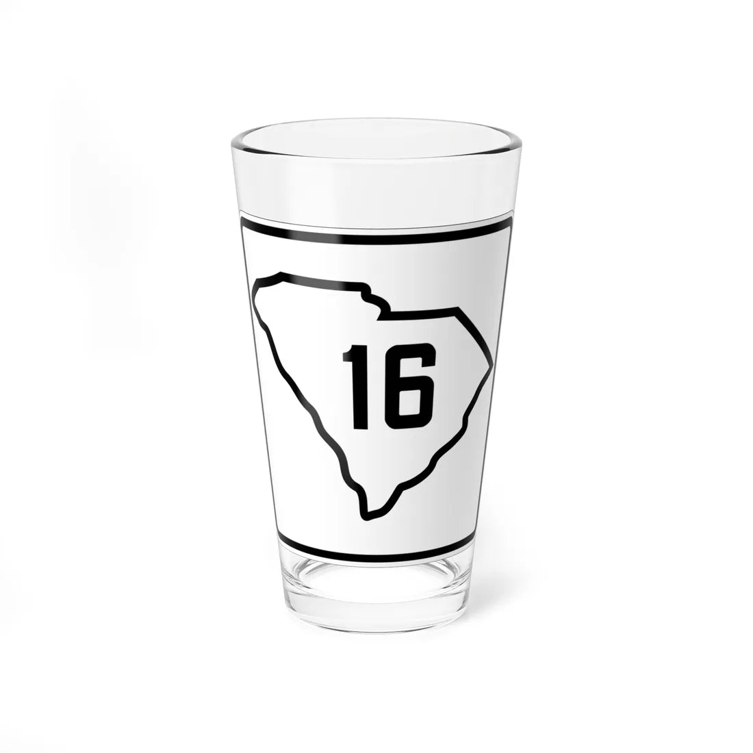 SC-16 1926 (South Carolina) (Road Sign) Pint Glass 16oz 16oz - Go Mug Yourself