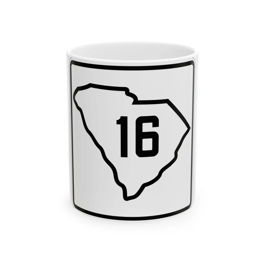 SC-16 1926 (South Carolina) (Road Sign) White Coffee Mug 11oz - Go Mug Yourself