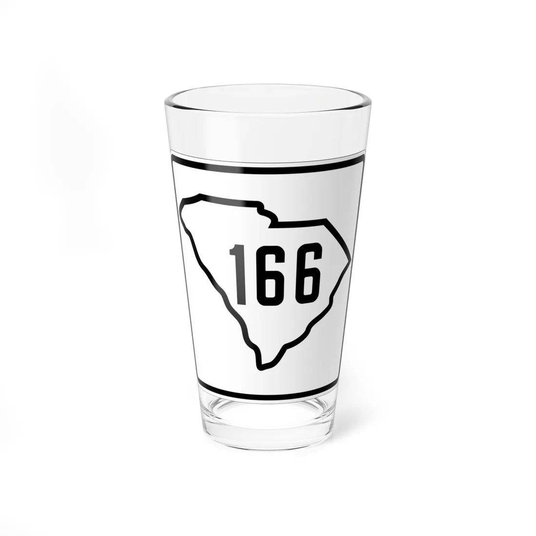 SC-166 1926 (South Carolina) (Road Sign) Pint Glass 16oz 16oz - Go Mug Yourself