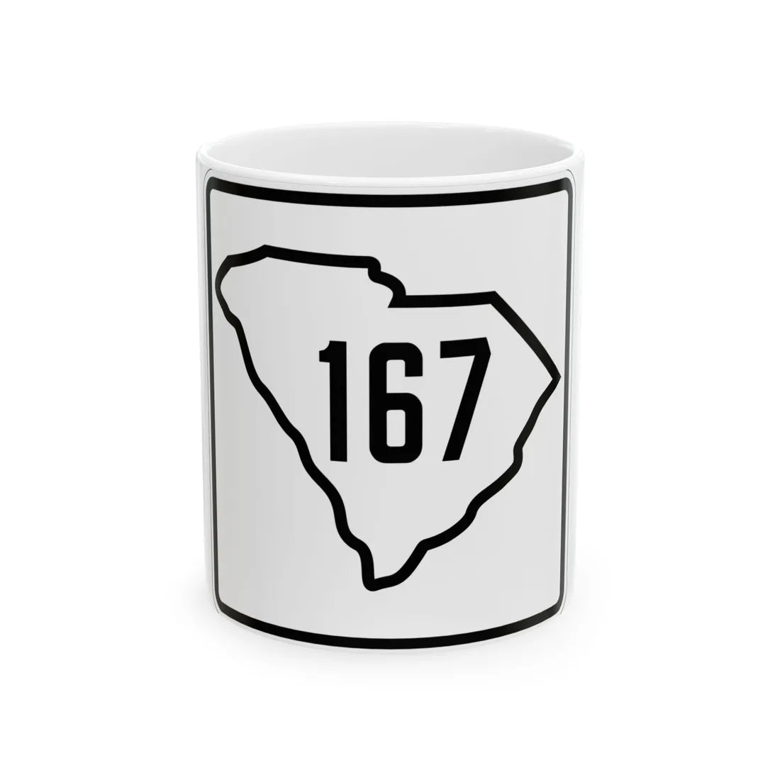 SC-167 1926 (South Carolina) (Road Sign) White Coffee Mug 11oz - Go Mug Yourself