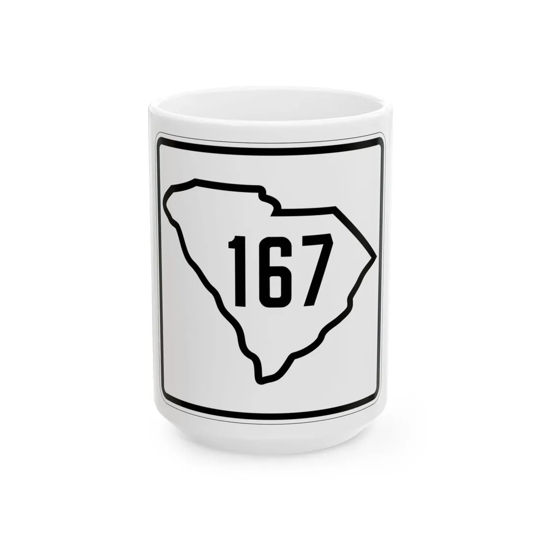 SC-167 1926 (South Carolina) (Road Sign) White Coffee Mug 15oz - Go Mug Yourself
