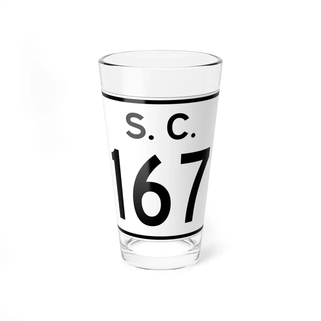 SC-167 (South Carolina) (Road Sign) Pint Glass 16oz 16oz - Go Mug Yourself