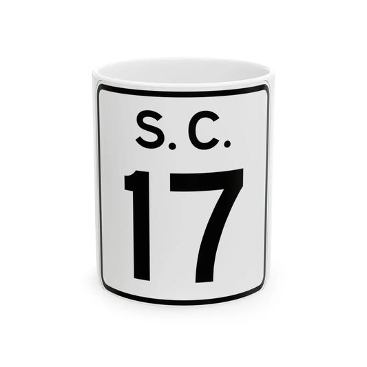 SC-17 (South Carolina) (Road Sign) White Coffee Mug 11oz - Go Mug Yourself
