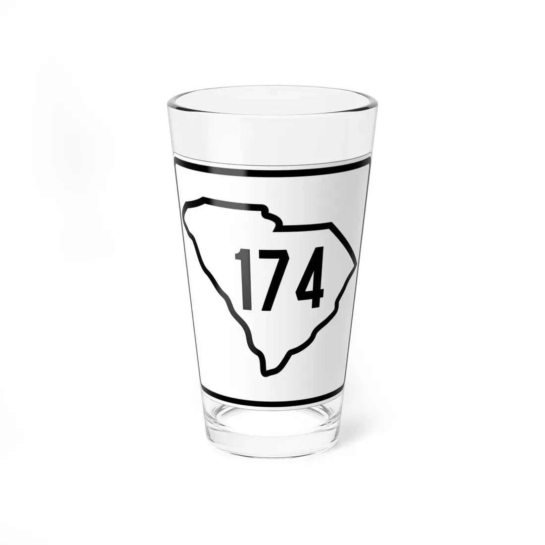 SC-174 1926 (South Carolina) (Road Sign) Pint Glass 16oz 16oz - Go Mug Yourself