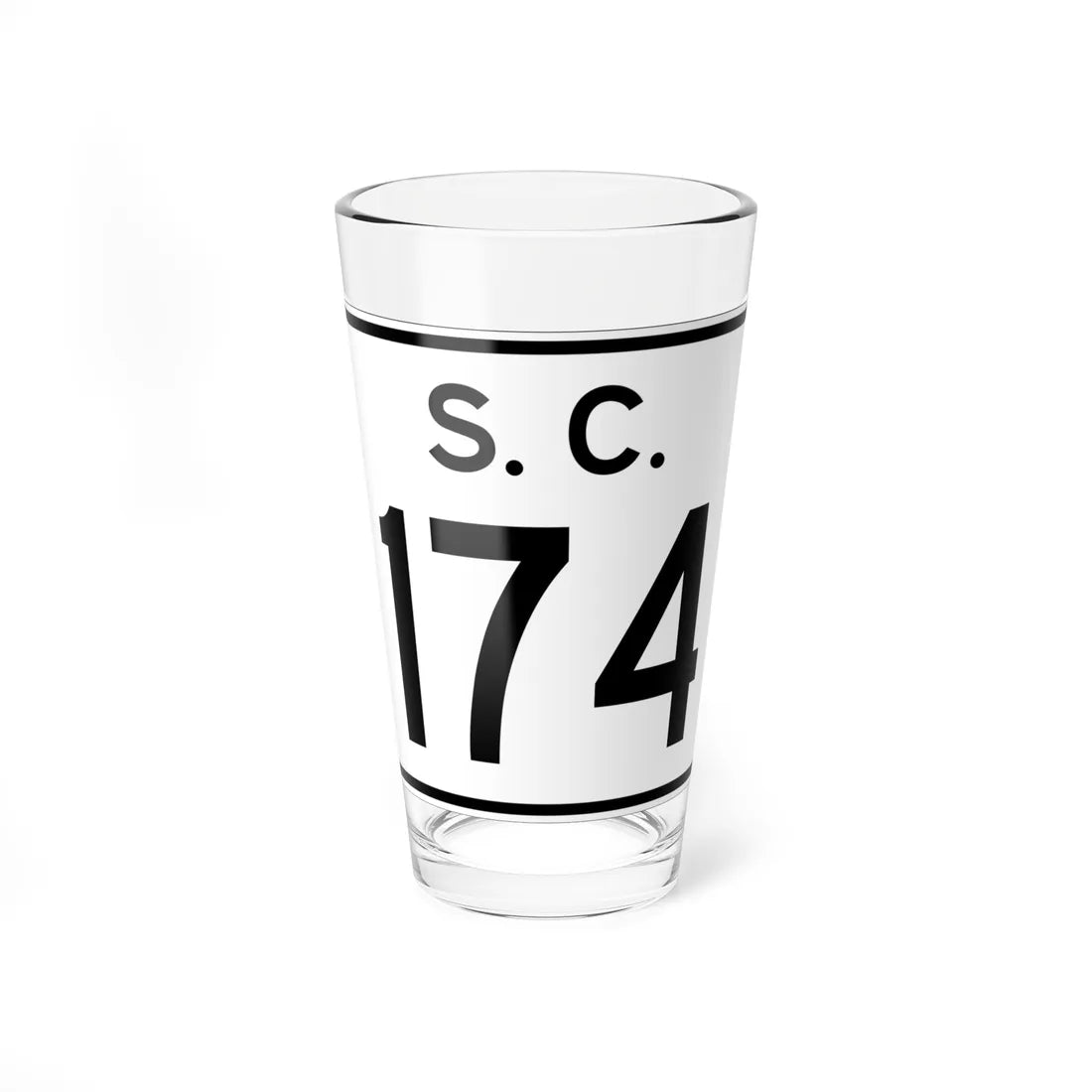 SC-174 (South Carolina) (Road Sign) Pint Glass 16oz 16oz - Go Mug Yourself