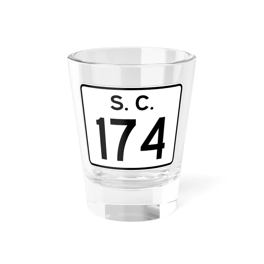 SC-174 (South Carolina) (Road Sign) Shot Glass 1.5oz 1.5oz - Go Mug Yourself