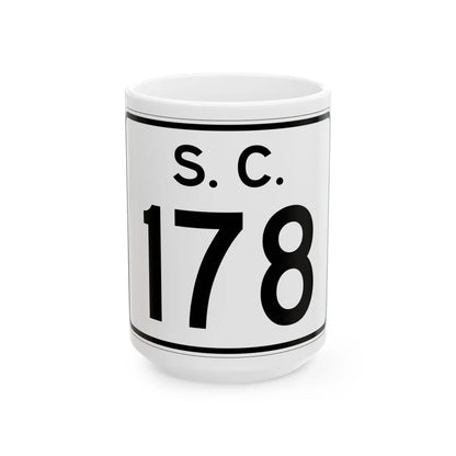 SC-178 (South Carolina) (Road Sign) White Coffee Mug 15oz - Go Mug Yourself