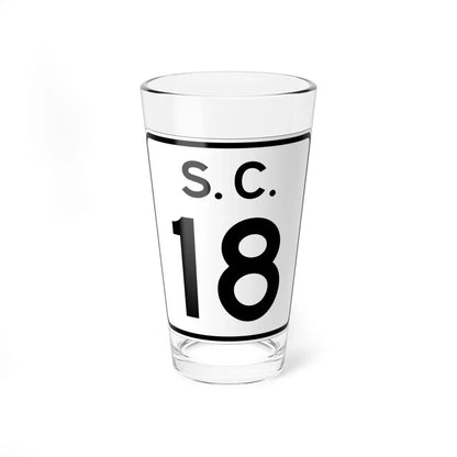 SC-18 (South Carolina) (Road Sign) Pint Glass 16oz 16oz - Go Mug Yourself