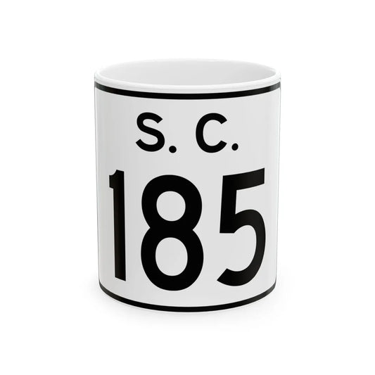 SC-185 (South Carolina) (Road Sign) White Coffee Mug 11oz - Go Mug Yourself