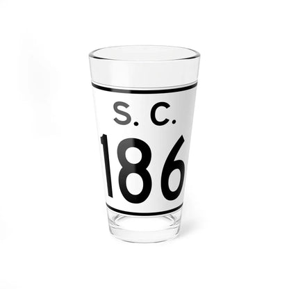SC-186 (South Carolina) (Road Sign) Pint Glass 16oz 16oz - Go Mug Yourself