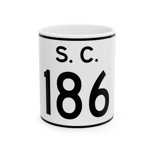 SC-186 (South Carolina) (Road Sign) White Coffee Mug 11oz - Go Mug Yourself