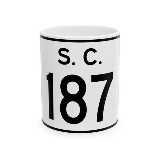 SC-187 (South Carolina) (Road Sign) White Coffee Mug 11oz - Go Mug Yourself