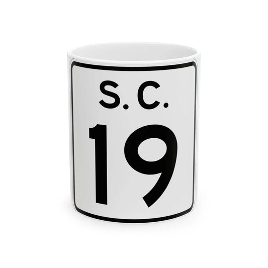 SC-19 (South Carolina) (Road Sign) White Coffee Mug 11oz - Go Mug Yourself