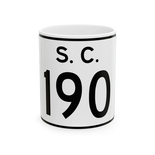 SC-190 (South Carolina) (Road Sign) White Coffee Mug 11oz - Go Mug Yourself
