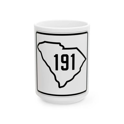 SC-191 1926 (South Carolina) (Road Sign) White Coffee Mug 15oz - Go Mug Yourself