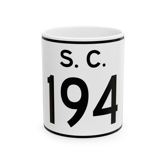 SC-194 (South Carolina) (Road Sign) White Coffee Mug 11oz - Go Mug Yourself