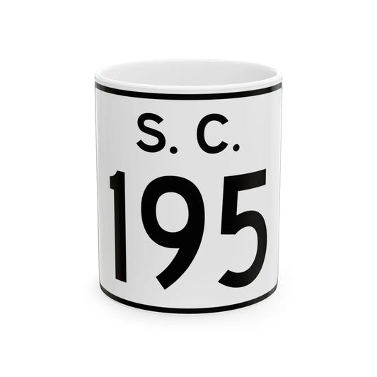 SC-195 (South Carolina) (Road Sign) White Coffee Mug 11oz - Go Mug Yourself
