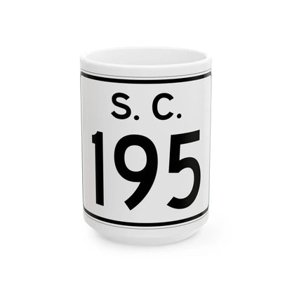 SC-195 (South Carolina) (Road Sign) White Coffee Mug 15oz - Go Mug Yourself