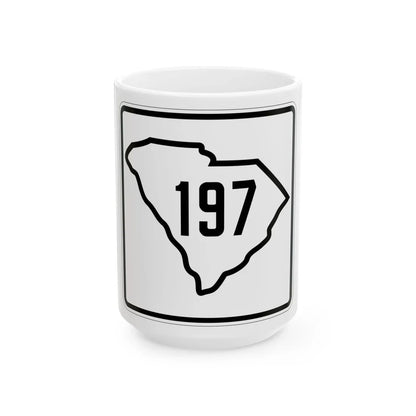 SC-197 1926 (South Carolina) (Road Sign) White Coffee Mug 15oz - Go Mug Yourself