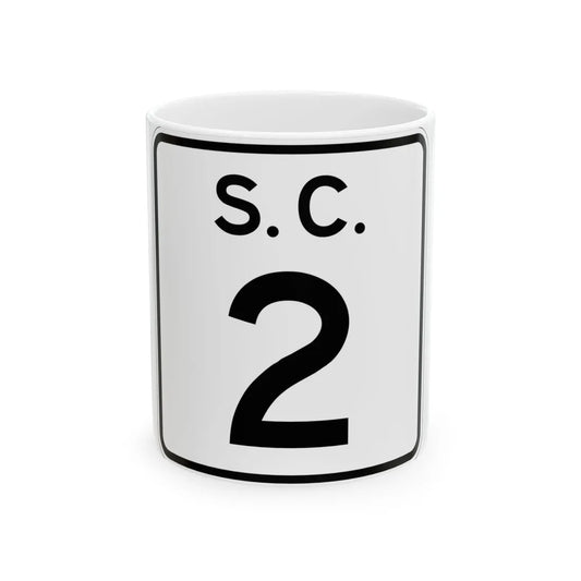 SC-2 (South Carolina) (Road Sign) White Coffee Mug 11oz - Go Mug Yourself