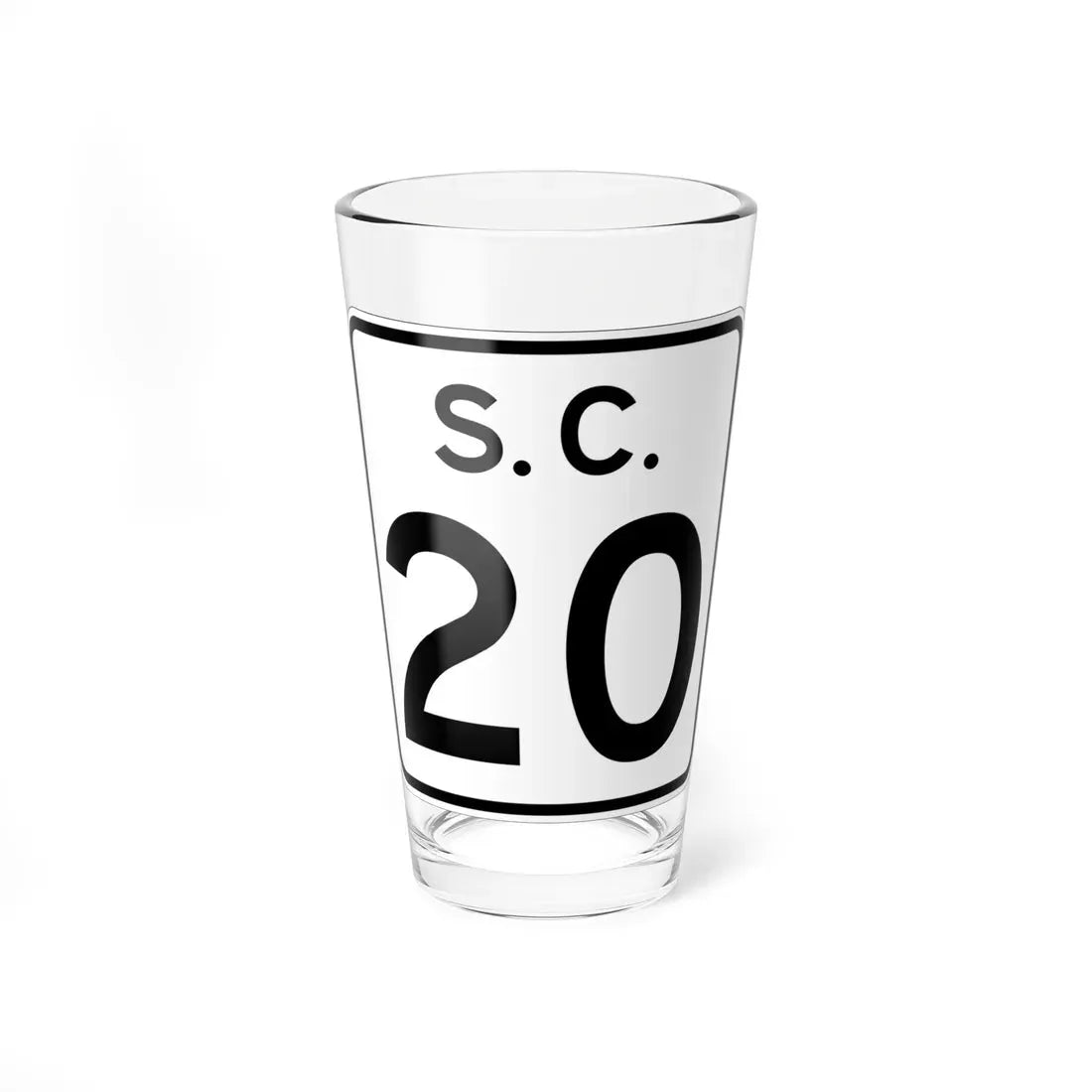 SC-20 (South Carolina) (Road Sign) Pint Glass 16oz 16oz - Go Mug Yourself