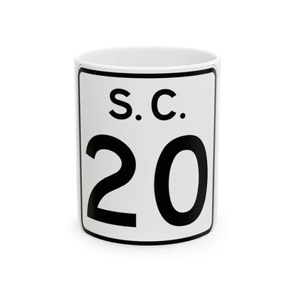 SC-20 (South Carolina) (Road Sign) White Coffee Mug 11oz - Go Mug Yourself