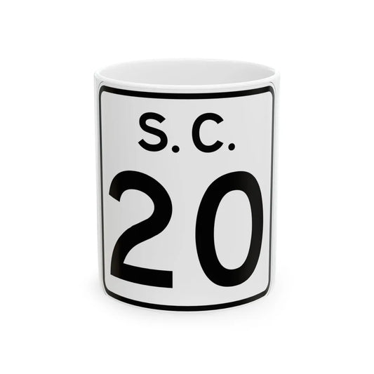 SC-20 (South Carolina) (Road Sign) White Coffee Mug 11oz - Go Mug Yourself