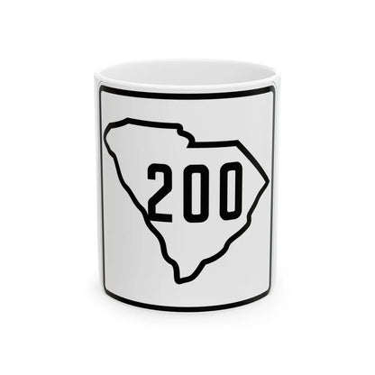 SC-200 1926 (South Carolina) (Road Sign) White Coffee Mug 11oz - Go Mug Yourself