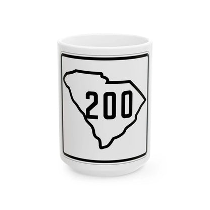 SC-200 1926 (South Carolina) (Road Sign) White Coffee Mug 15oz - Go Mug Yourself
