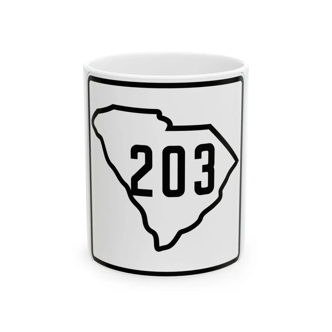 SC-203 1926 (South Carolina) (Road Sign) White Coffee Mug 11oz - Go Mug Yourself