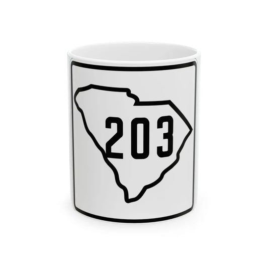 SC-203 1926 (South Carolina) (Road Sign) White Coffee Mug 11oz - Go Mug Yourself
