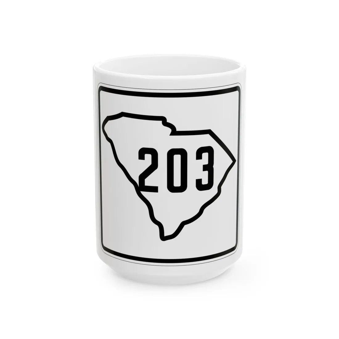 SC-203 1926 (South Carolina) (Road Sign) White Coffee Mug 15oz - Go Mug Yourself