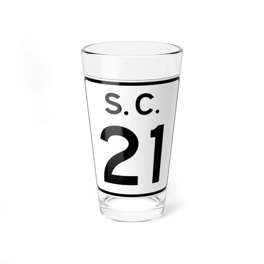 SC-21 (South Carolina) (Road Sign) Pint Glass 16oz 16oz - Go Mug Yourself