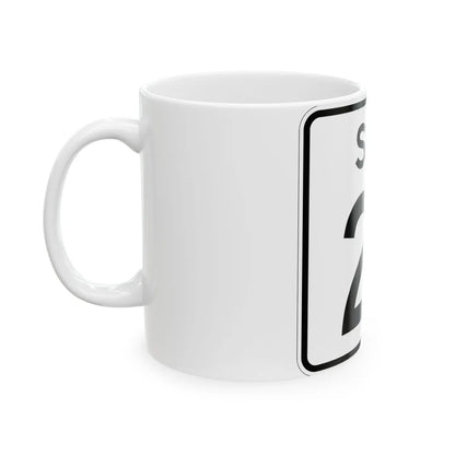 SC-21 (South Carolina) (Road Sign) White Coffee Mug - Go Mug Yourself