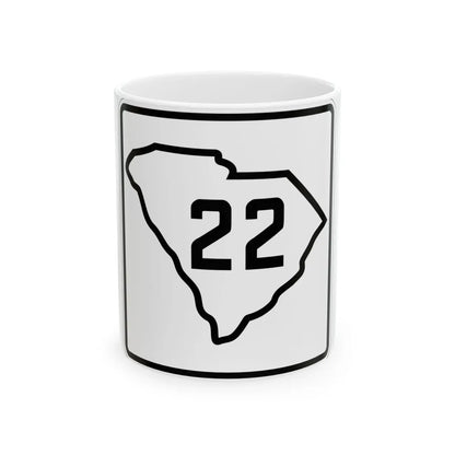 SC-22 1926 (South Carolina) (Road Sign) White Coffee Mug 11oz - Go Mug Yourself