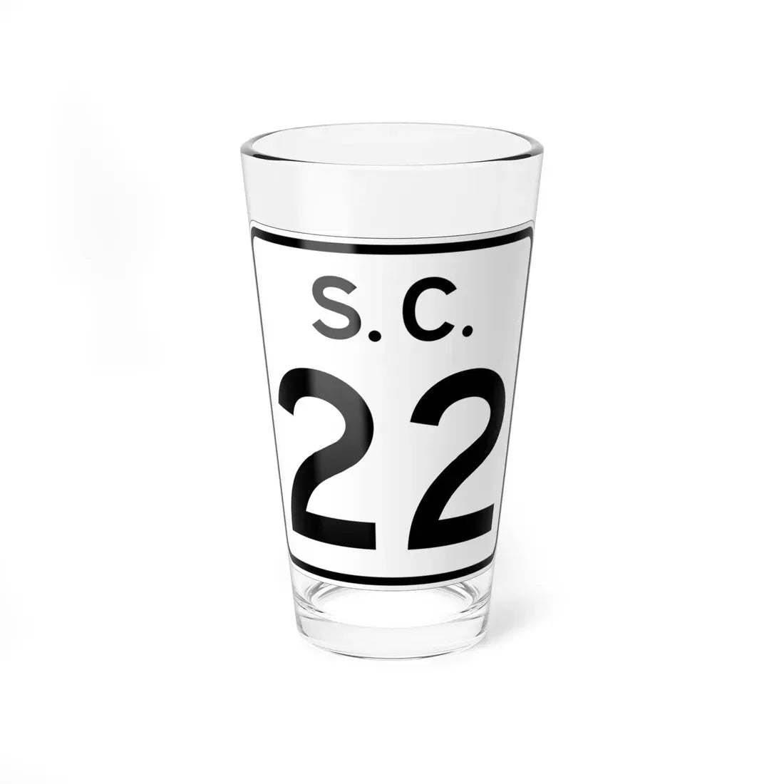 SC-22 (South Carolina) (Road Sign) Pint Glass 16oz 16oz - Go Mug Yourself