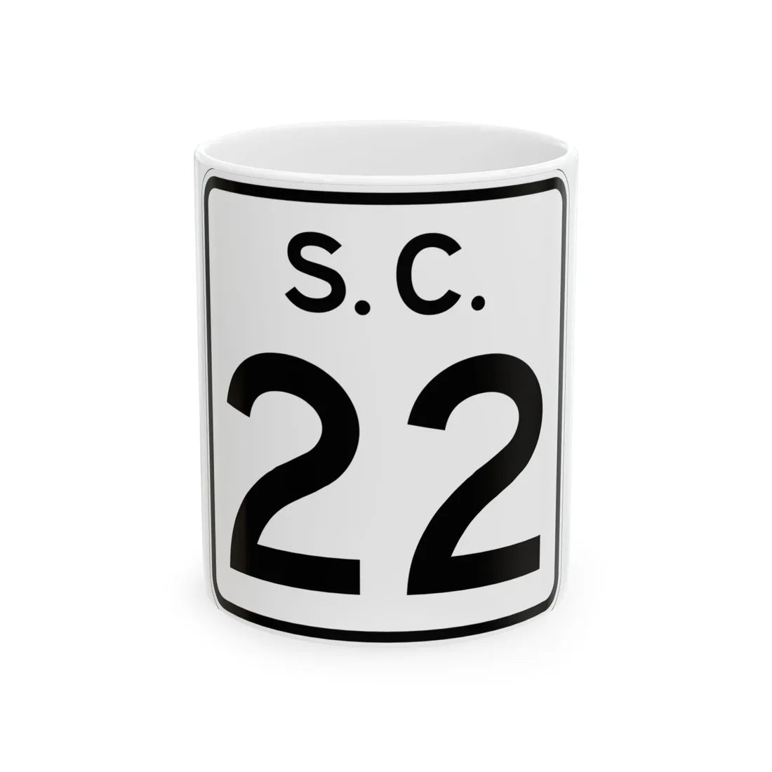 SC-22 (South Carolina) (Road Sign) White Coffee Mug 11oz - Go Mug Yourself