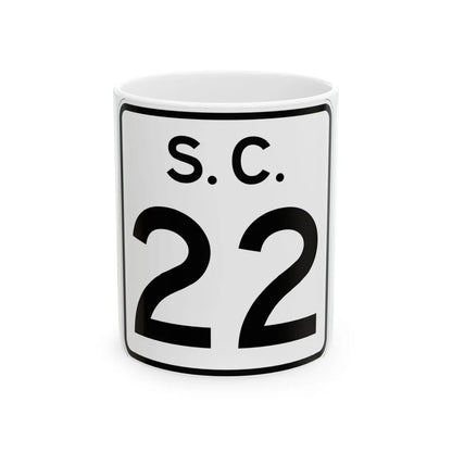SC-22 (South Carolina) (Road Sign) White Coffee Mug 11oz - Go Mug Yourself