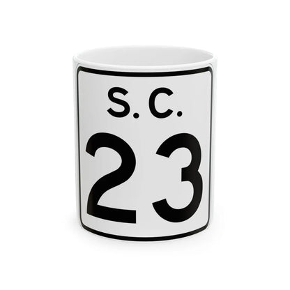 SC-23 (South Carolina) (Road Sign) White Coffee Mug 11oz - Go Mug Yourself