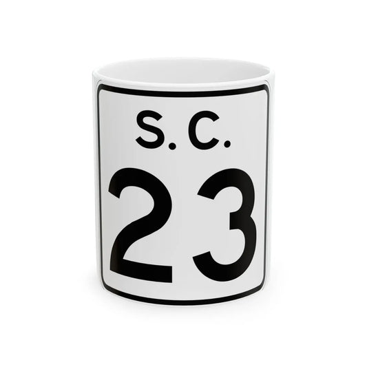 SC-23 (South Carolina) (Road Sign) White Coffee Mug 11oz - Go Mug Yourself